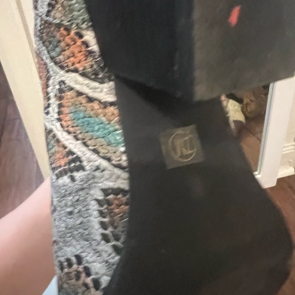 Coconuts by Matisse Turquoise Snake Print Booties - Picture 2 of 2